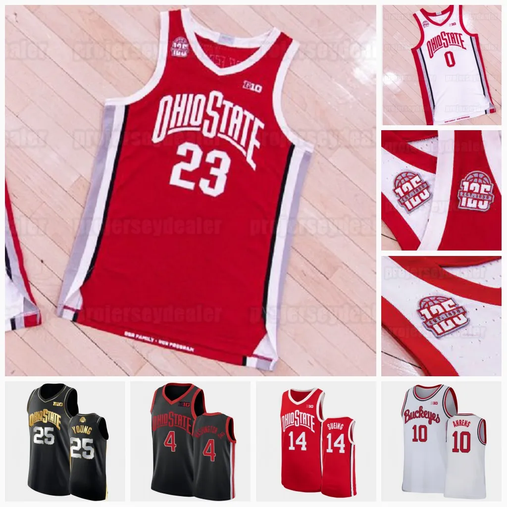 Ohio State Buckeyes 125th Season lege Football Jersey Isaac Likekele Bruce Thornton Felix Okpara Justice Sueing Zed Key Sean McNeil Roddy Gayle Jr. Tanner Holden