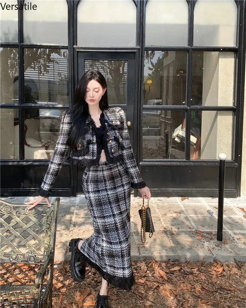 Plaid maxi cheap skirt short
