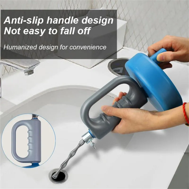 Other Household Cleaning Tools Accessories 7 Meters Sewer Pipe Unblocker Snake Spring Dredging Tool For Bathroom Kitchen Hair Sink Pipeline 230926