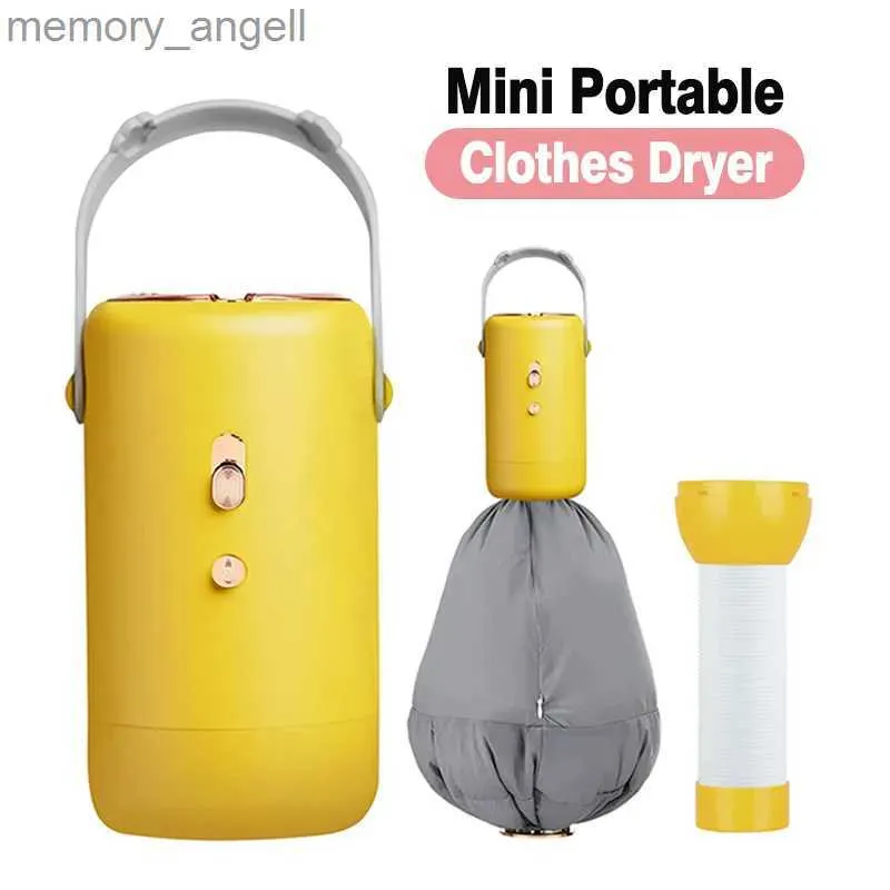 Clothes Drying Machine Portable Mini Dryer Clothes Dryer with Clothes Bag Multifunctional Travel Small Dryer for Underwear Panties Swimsuit Socks Shoes YQ230927