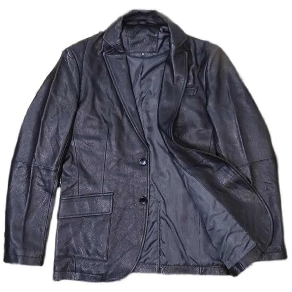 Men's Leather Faux American Imported Goatskin Mens Jacket Oversized 5XL Original Sheepskin Business Blazer Coat Overcoat 230927