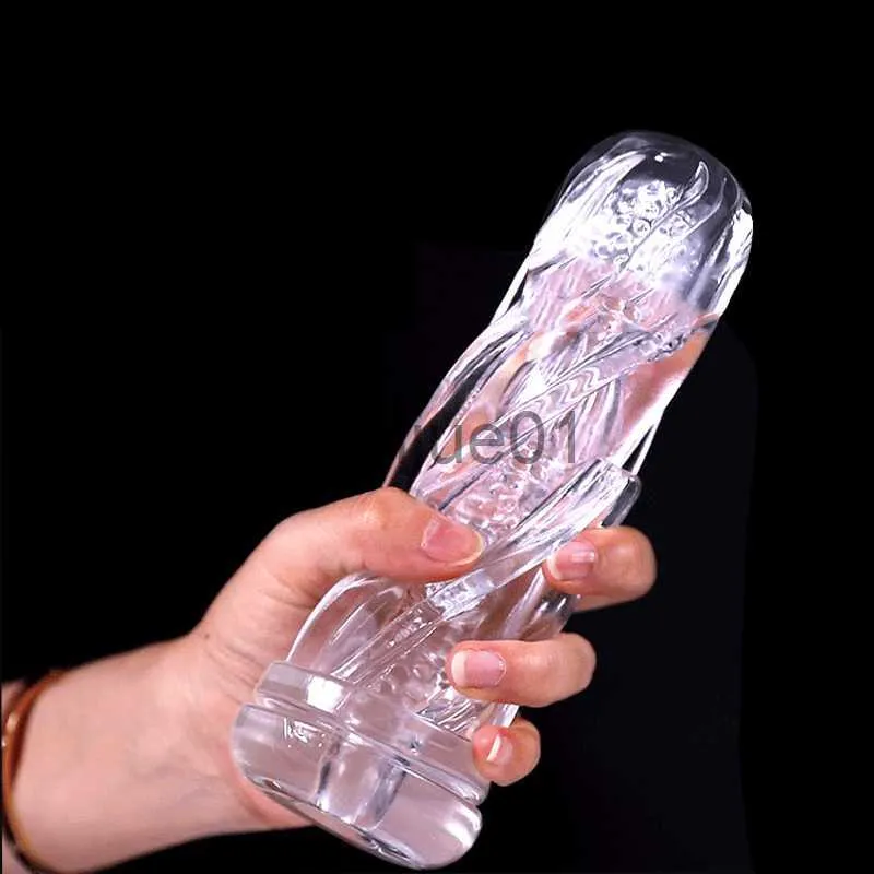 Masturbateurs Masturbateurs masculins sous vide Coupe d'avion agréable Dispositif de masturbation en cristal Doux Poche transparente Chatte Pénis Manches Jouets sexuels pour adultes x0926 x0927