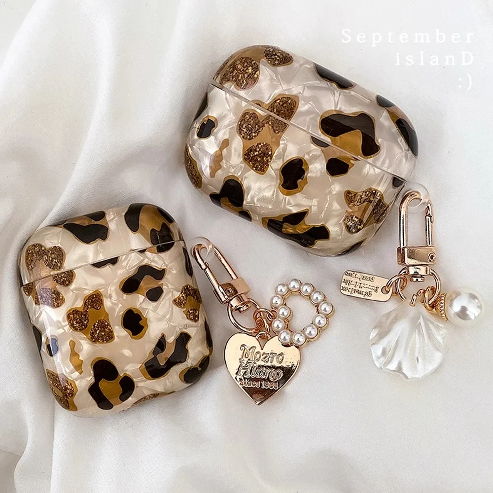 Leopard Print AirPods Case Soft Silicone Protective Cover for