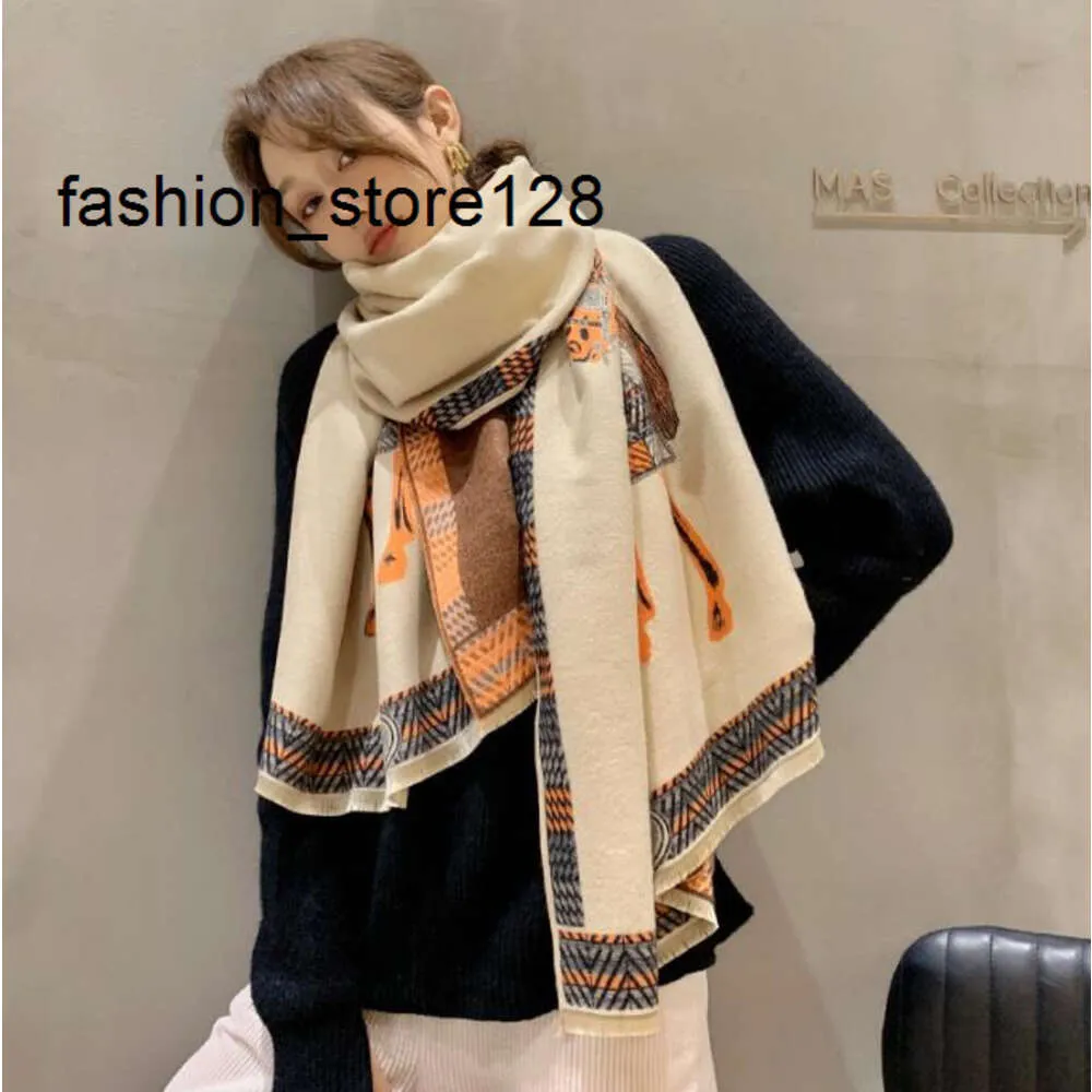 Écharpe en cachemire pour femme, Foulard chaud, couleur assortie, châles épais et doux, nouvelle mode, hiver 2020, HDX7