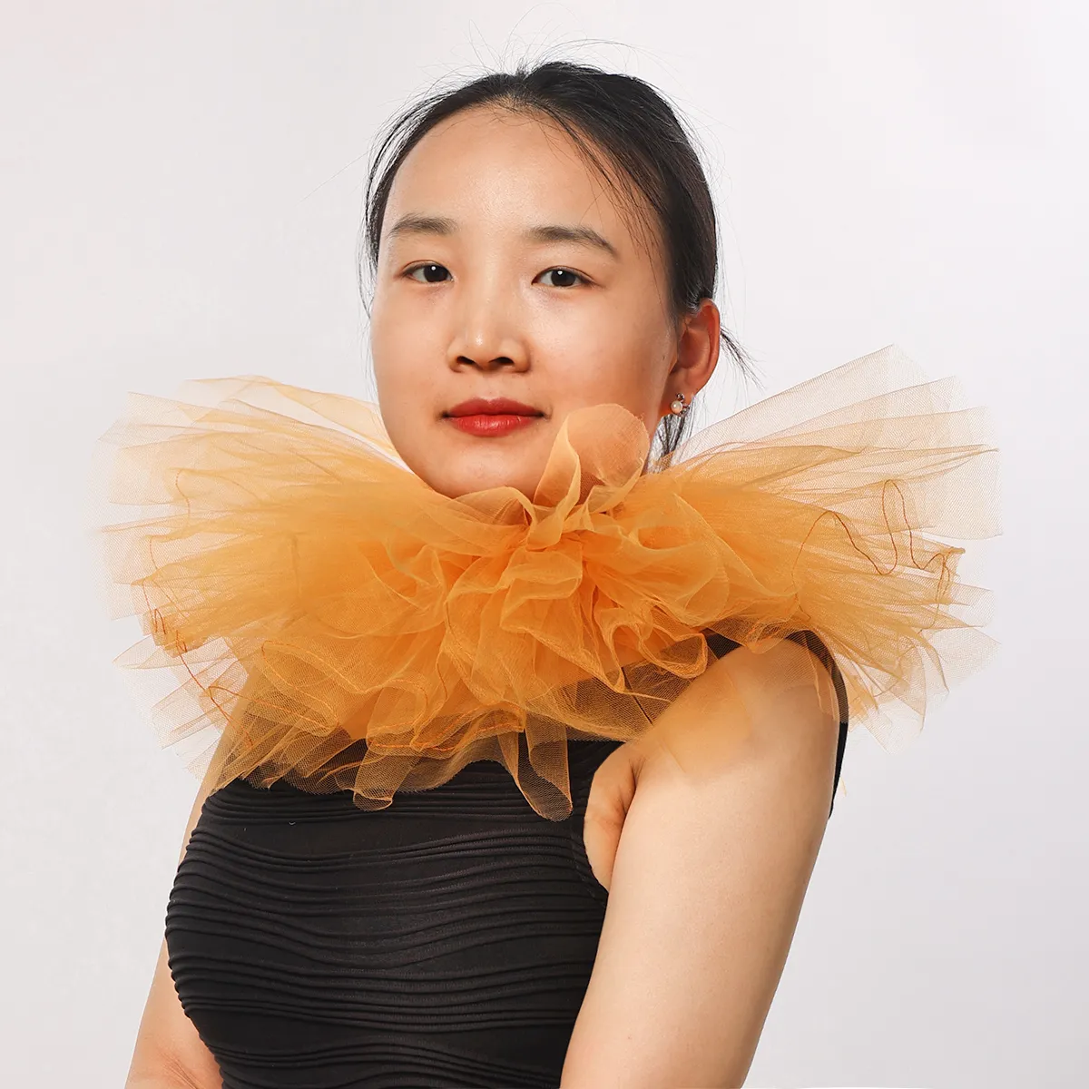 Colorful Clown Neck Ruff Collar, Satin Halloween Cosplay Accessory ...