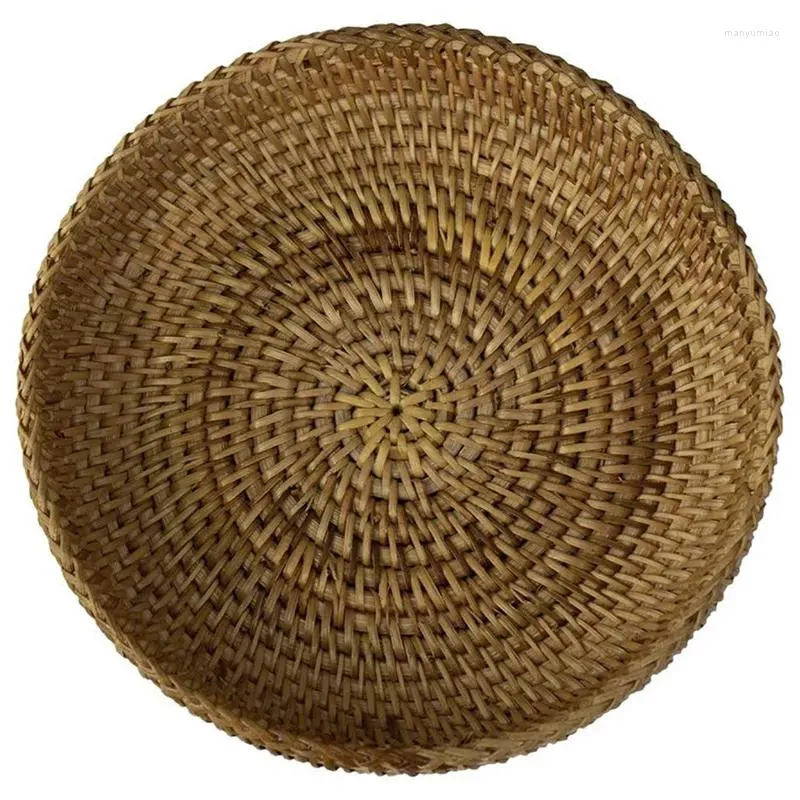 Storage Baskets AU -Premium Wicker Small Hand Woven Bread Serving Basket Display For Fruit Candy Cake Snack Or