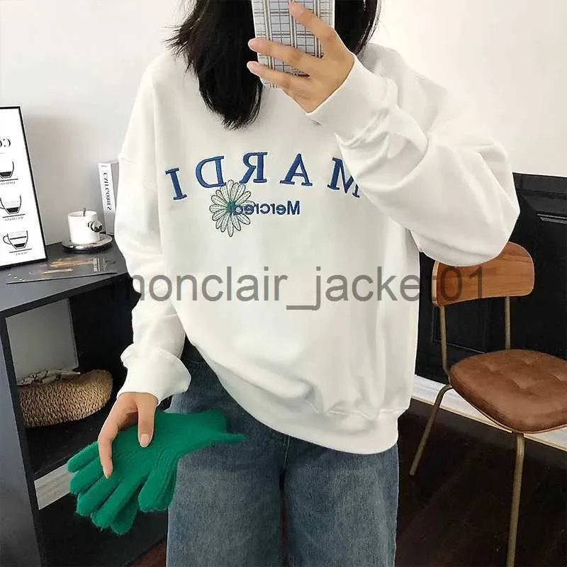 Sweats à capuche pour femmes Sweatshirts Vente chaude Style japonais-coréen Lettre de broderie Hommes Femmes Sweatshirts Automne Hiver Manches longues Sweat à capuche en coton Classique Tops confortables J23092