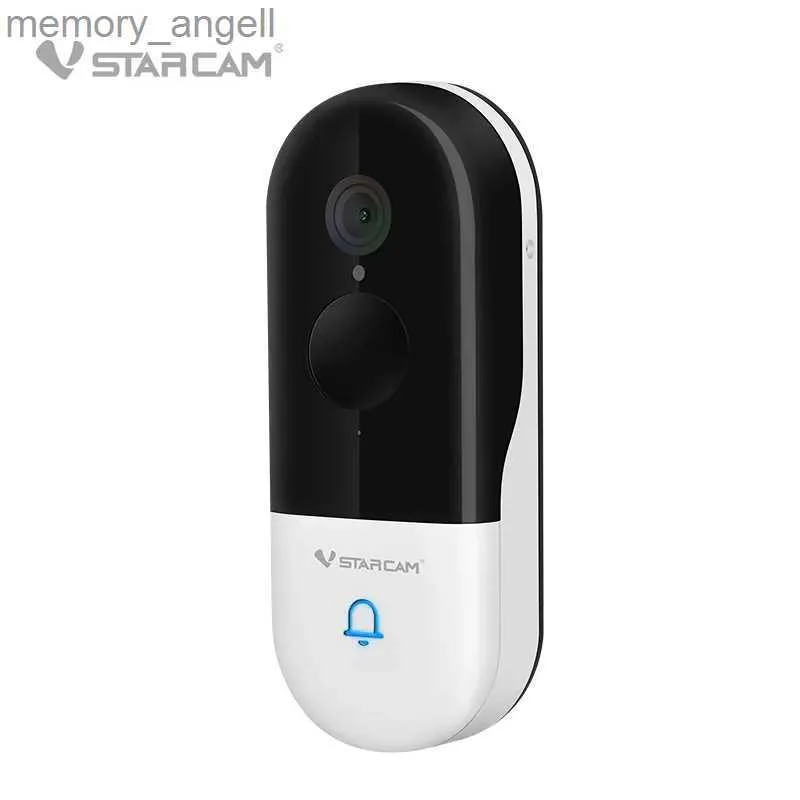 Dörrklockor vStarcam Video Doorbell Camera Wireless med chime batteri 2 mphd säkerhetsskydd tvåvägs samtal pir mänsklig detektion smart hem yq230928