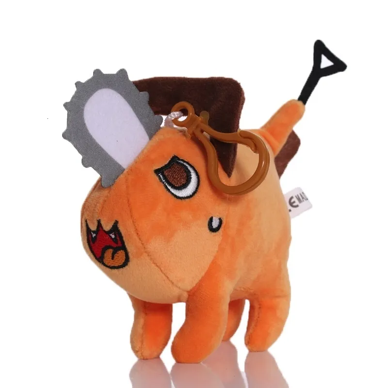 Portachiavi di peluche all'ingrosso 30 pz / lotto 10 cm Anime Pochita cane peluche carino motosega uomo farcito piccoli pendenti portachiavi regali del partito 230927