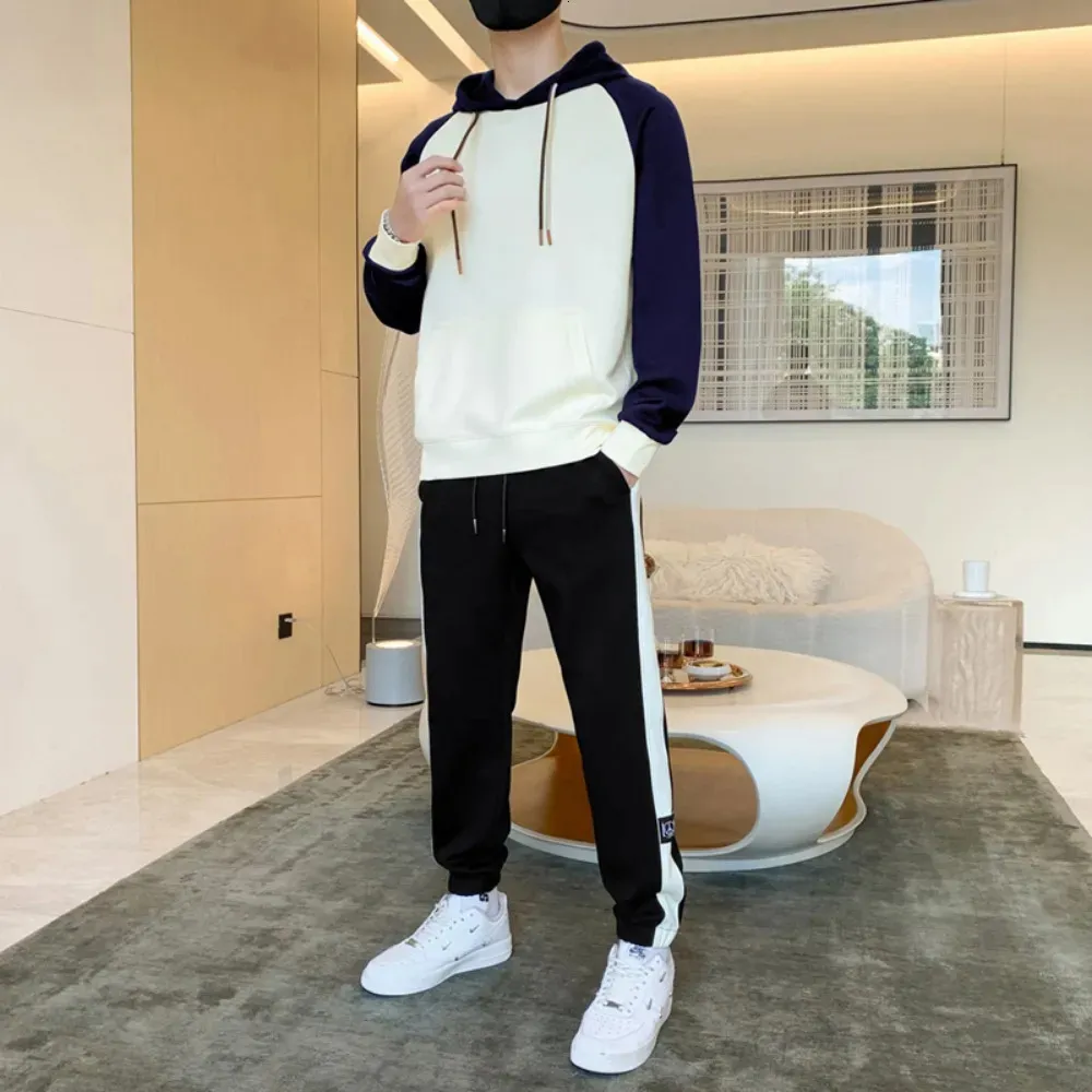 Men s Jackets Hoodies And Pants Set Men Clothing Hip Hop Long Sleeve Sweatshirt and Pants Men Outwear Sports Tracksuit Sweatsuits 230927
