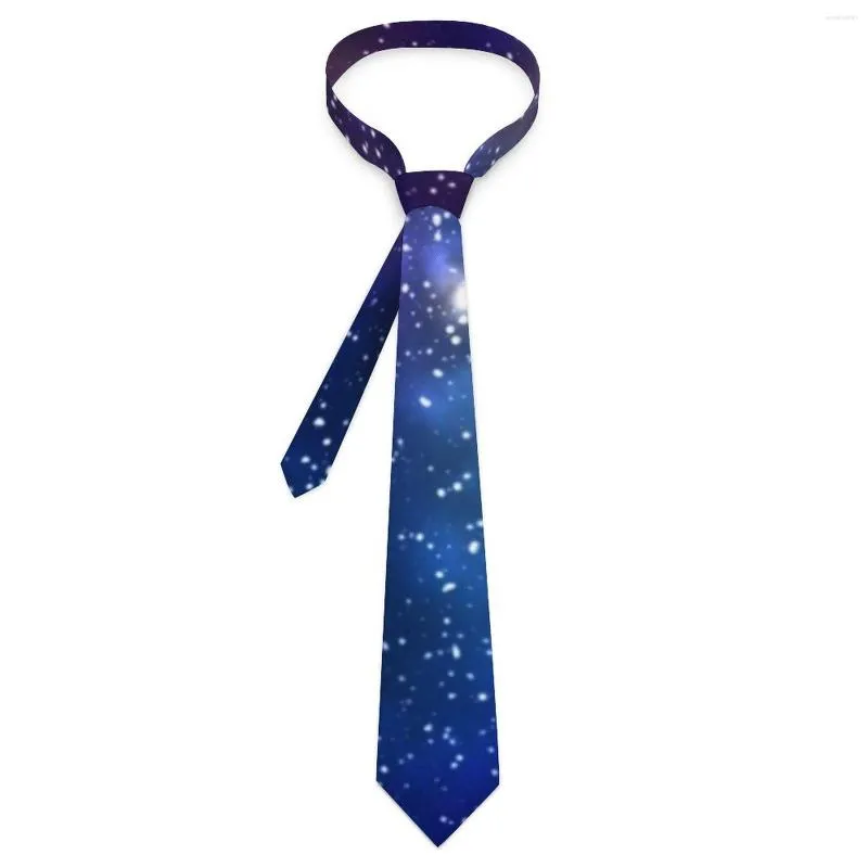 Nœuds papillons galaxie étoilé imprimé cravate lune espace ciel cou personnalisé mignon collier drôle pour unisexe adulte loisirs cravate accessoires