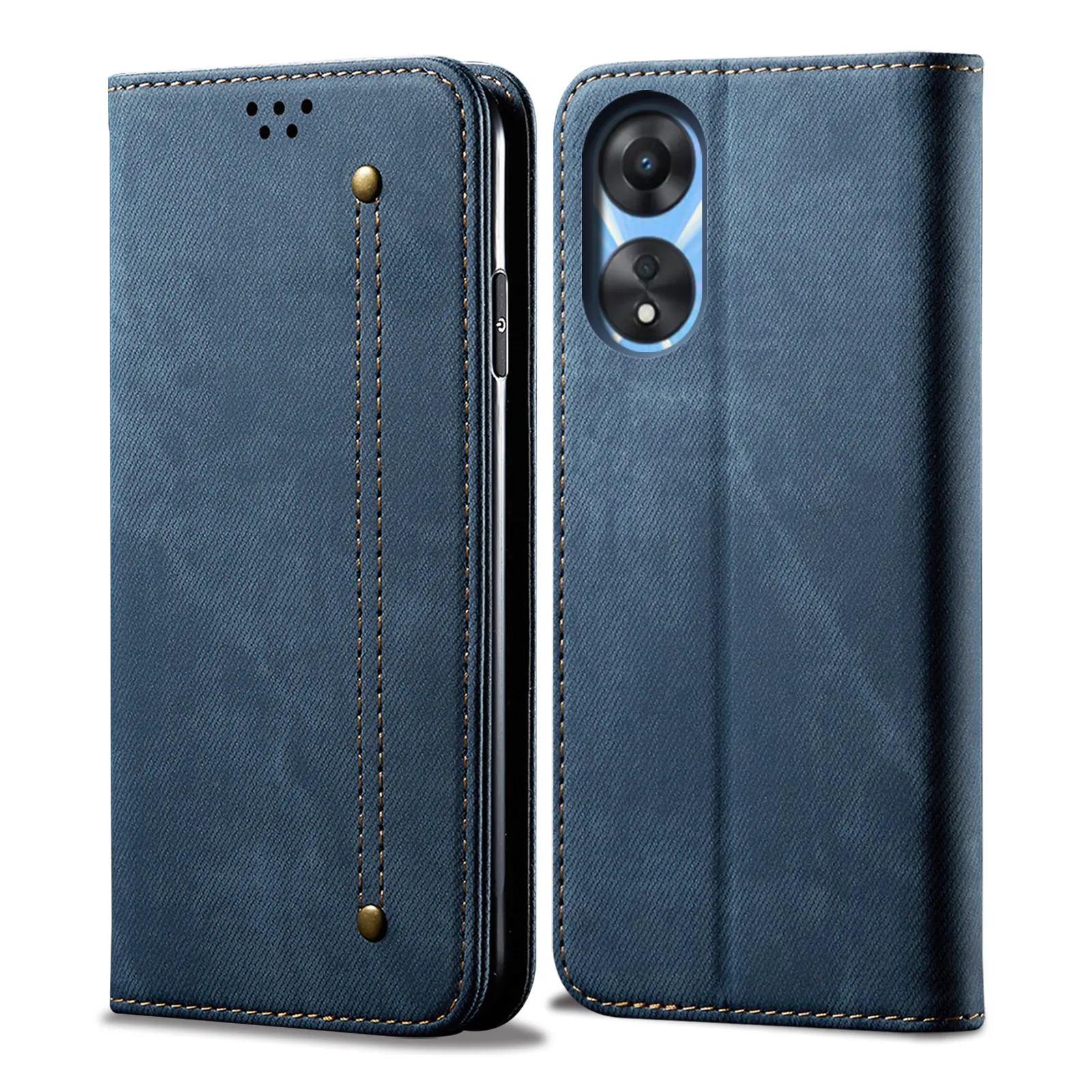 Jeans Telefonhüllen für OnePlus 12 12r 11 11r Ace 3V 3 10 10r 9 Nord CE4 3 N200 N100 N10 Brieftaschenlederabdeckung Hülle