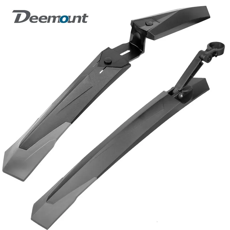 Bike Fender Deemount 1 Pair Bicycle Mudguard Mountain 26 27.5 29 inch Bike Mud Wings Front/Rear Fender Quick Mount 27.2-34.9mm Seatpost 230928