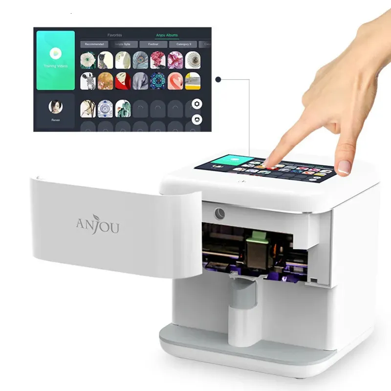 Shop Anjou Nail Printer with Gel and Ink Cartridge | Dragon Mart UAE