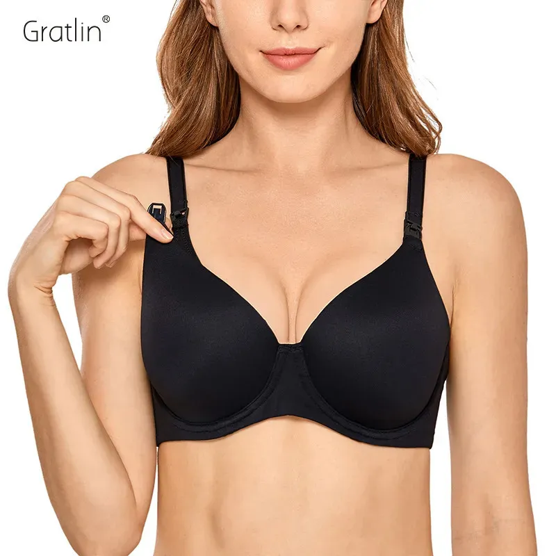 Maternidade Intimates Gratlin Cobertura Completa Levemente Acolchoado Underwire Sutiã de Enfermagem Contorno Suporte de Amamentação para Mulheres Grávidas Lingerie 230927