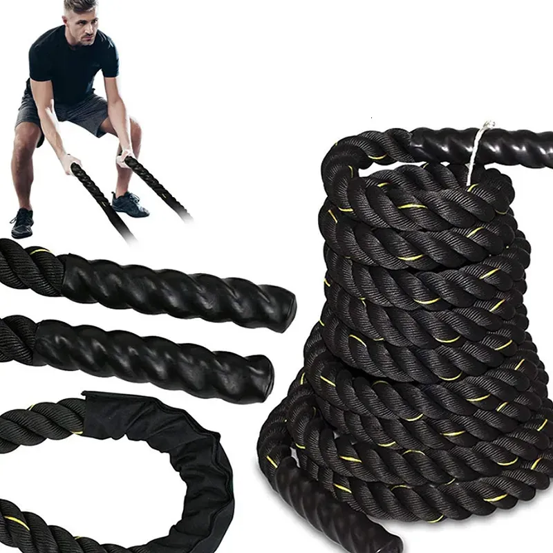 Corde per saltare 3 m * 25 mm Corda per saltare pesante Esercizio di allenamento Corda da battaglia Power Training Attrezzatura da palestra per la casa Attrezzatura per allenamento muscolare per saltare la battaglia 230928