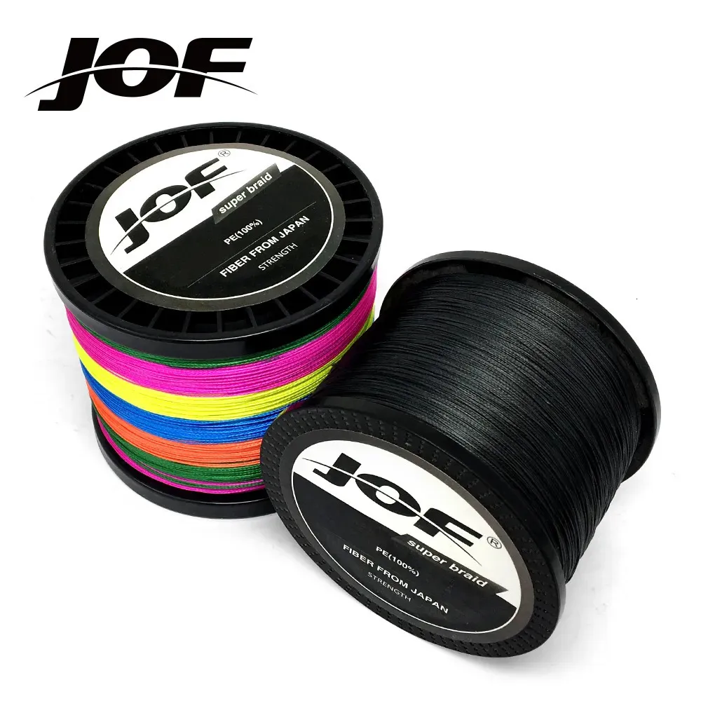 Linha de trança JOF 300M 500M 1000M 8 fios 4 fios 10-80LB PE fio de pesca trançado multifilamento linha de pesca super forte Japão multicolorido 230927