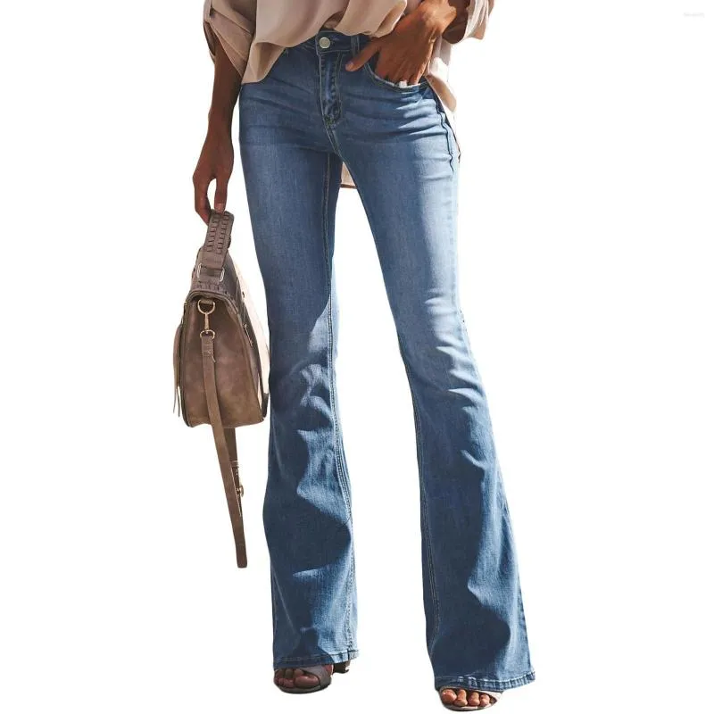 Jeans pour femmes Automne Femmes Pantalons Cargo Coton Taille Haute Flare Casual Solide Couleur Olive Vêtements Coréen Femme Vêtements Pantalones