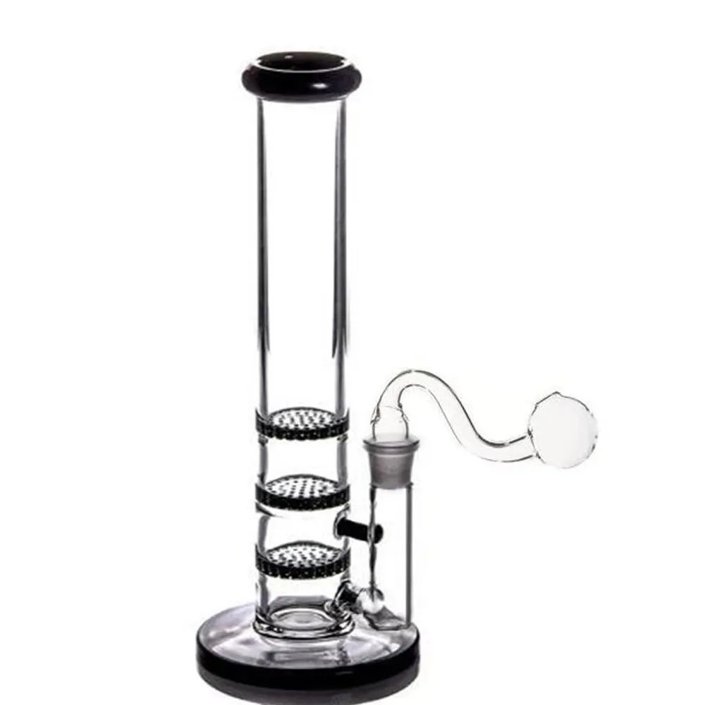 Szklana woda bong palenie rura wodna Hoahs mocne szklane platformy olejne Bongs Percolator z 18 mm Banger