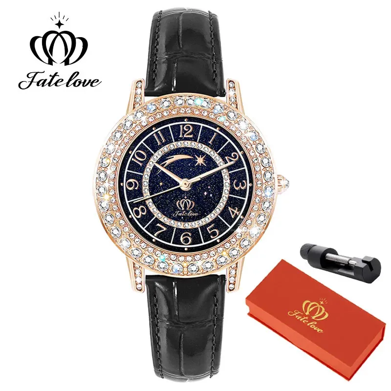 Womens Fate Love 827 Original Quartz Watch with Starry Sky