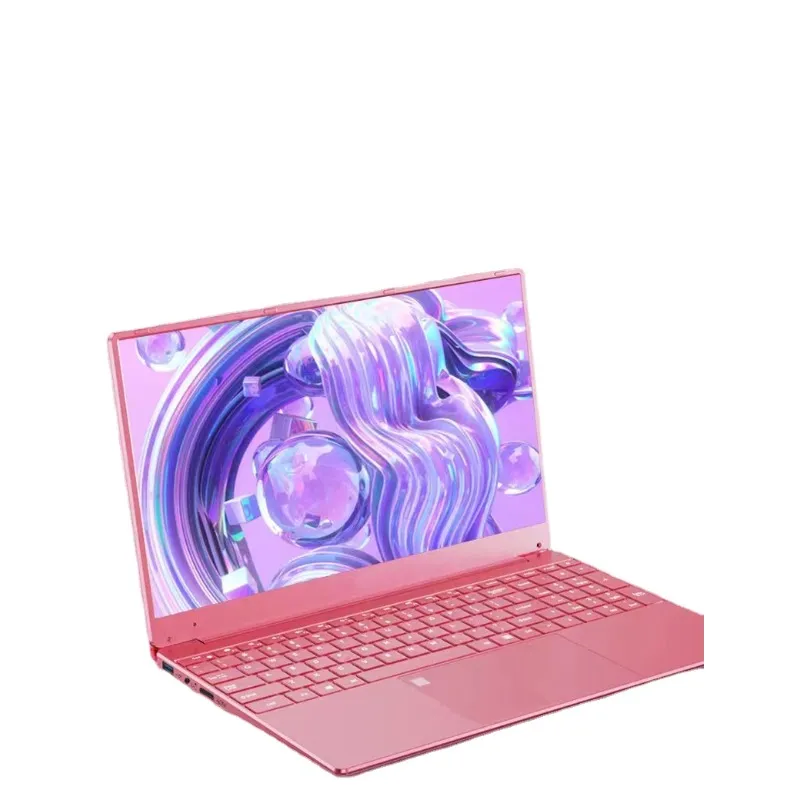 Ordinateur portable femme Windows 10 bureau éducation ordinateur portable de jeu rose 15.610th Gen Intel Celeron J4125 12G RAM 1T double WiFi côté étroit