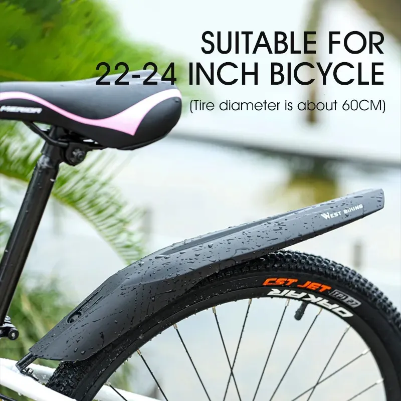 Bicicleta Fender WEST BIKING Bicicleta Fenders Bicicleta Paralama Mountain Bike Asas Lama Guarda Frente Traseira Fender Roda Rainplate Acessórios de bicicleta 230928