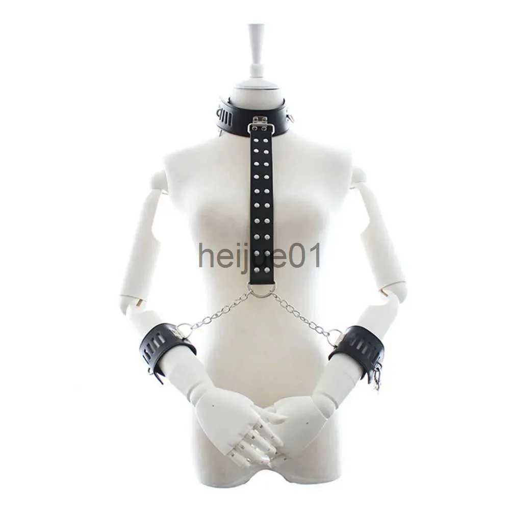 Bondage Manyjoy Lencería sexy BDSM Bondage Esposas Restricciones de esclavos Cuello Collar Adultos Juguetes sexuales para mujeres Disfraces eróticos Productos sexuales x0928