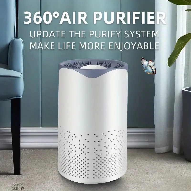 1pc Air Purifier Smoke And Dust Removal Passive Smoking Removal Household Desktop Small Portable Air Disinfector
