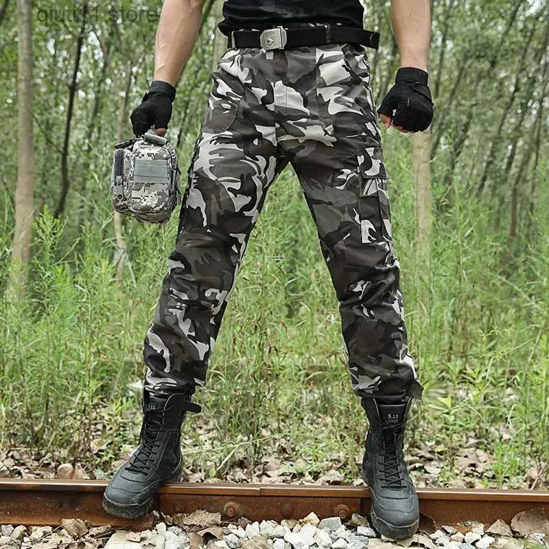 Pantalons hommes Pantalons militaires tactiques pour hommes pantalons cargo de camouflage pantalons de survêtement pour hommes pantalons de combat armée pantalons de chasse de randonnée Airsoft Pantnes T230928