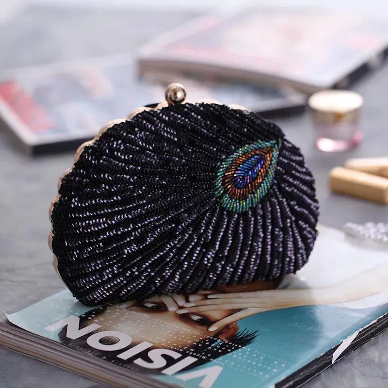 Peacock blue shop clutch bag