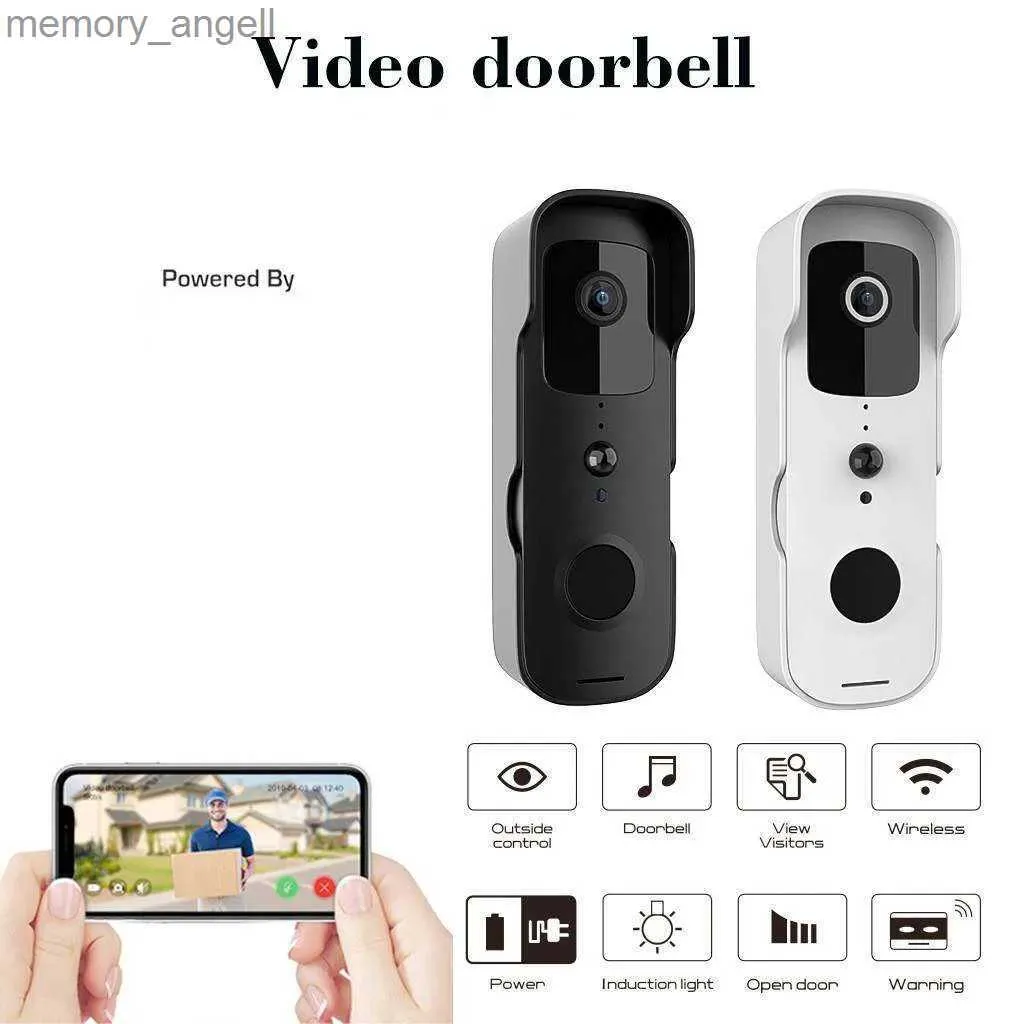 Dörrklockor 1080p WiFi Video Doorbell Tuya Smart Home Door Bell Wireless Security Camera Doorbell SmartLife App Pir Motion Detection 1080p YQ2301003