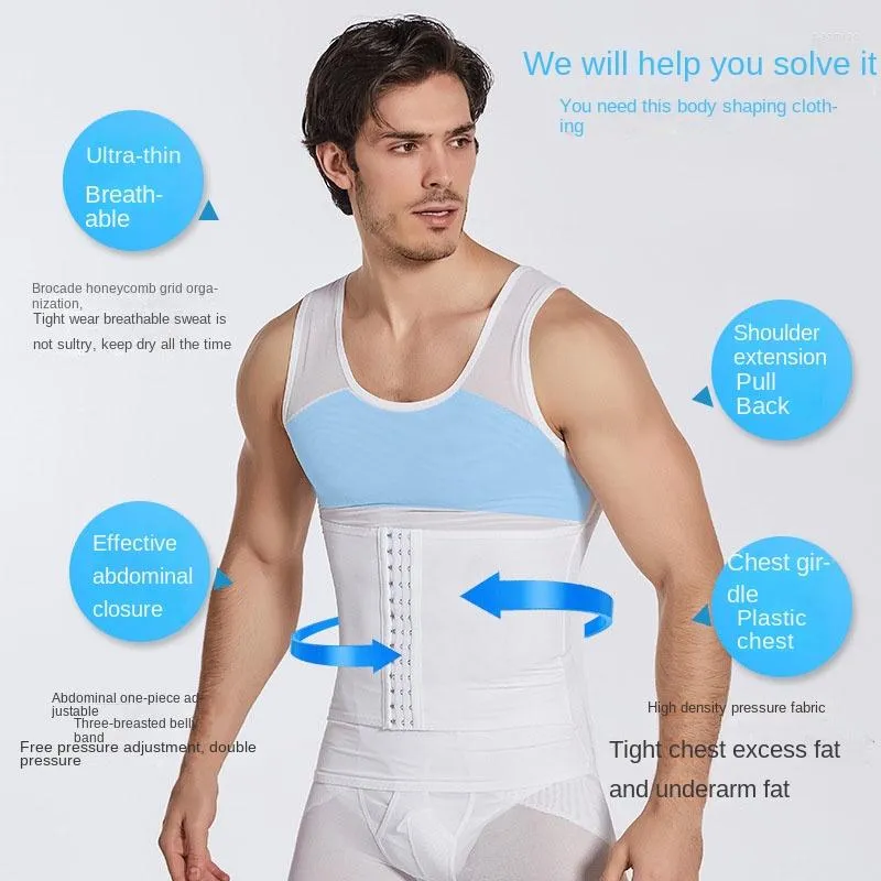 Mens Compression Vest Body Shaper For Abdomen And Tummy Slimming,  Gynecomastia Corset For Back Support, Waist Trainer And Fajas Top From  Paomiao, $12.11