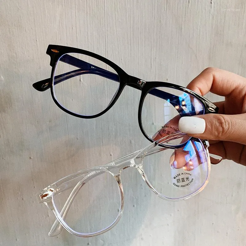 Sonnenbrille Klassische Unisex Runde Myopie Brille Mode Kurzsichtliche Brille Männer Frauen Anti-Blau-Licht ohne Diopter Rezept