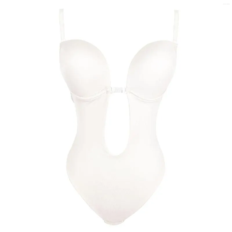 Woo Store Womens Push Up Bodysuit With Deep V Neck Strap, U Plunge Backless  Bra Bodysuit, And Thong Sexy Shapewear Underwear From Dwayverda, $11.11