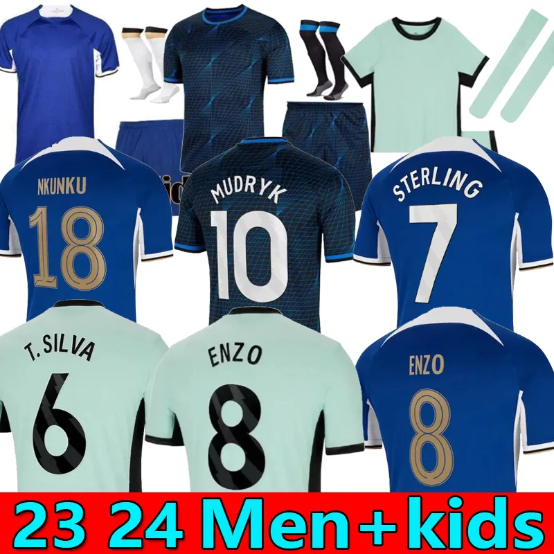 S-4XL 23 24 CAICEDO ENZO CFC NKUNKU Maglia da calcio RETRO COLLECTION MUDRYK GALLAGHER Maglia STERLING 2023 2024 FOFANA Maglia da calcio Black Out CUCURELLA Mash Up kit