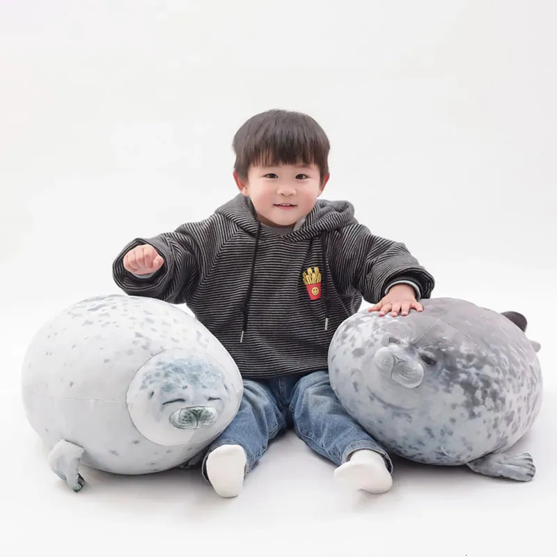 Plush Dolls 30cm 40cm 60cm cute seal plush toy lifelike stuffed marine life seal soft doll simulation seal pillow kids toys birthday gift 230927