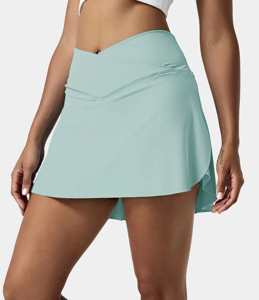 2024 Lu Lu Lemons Tennis taille -738 Femmes Yoga portant une jupe sportive anti-nue Fiess High Elastic