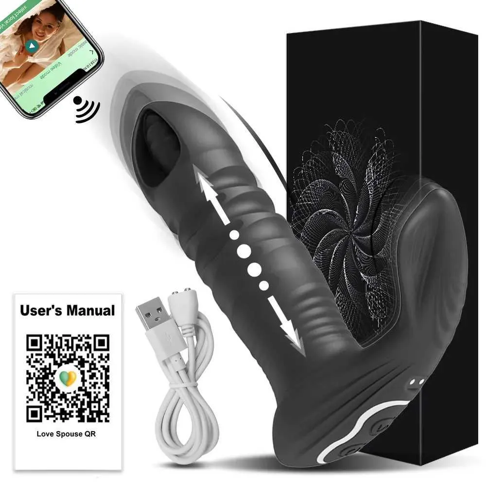 Sex Toy Massager Bluetooth App Men Anal Toys Butt Plug TROSTING PROSTATA MASSAGER Vibrator Trådlös kontroll för gay