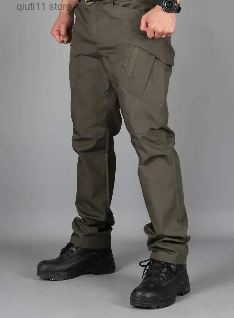 Herenbroeken Camouflage tactische cargobroek voor heren Katoenen zakken Stretch Paintball Militar Casual broek Heren Militaire joggingbroek T230928