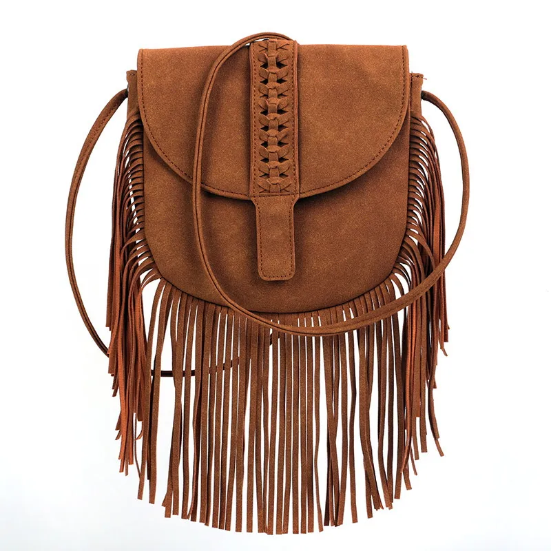 Faux Suede Leather Hippie Gypsy Boho Boho Bags Cover With Woven Semi Circular Tassel Crossbody And Shoulder Strap For Women From Clothing0008 19.66 DHgate.Com