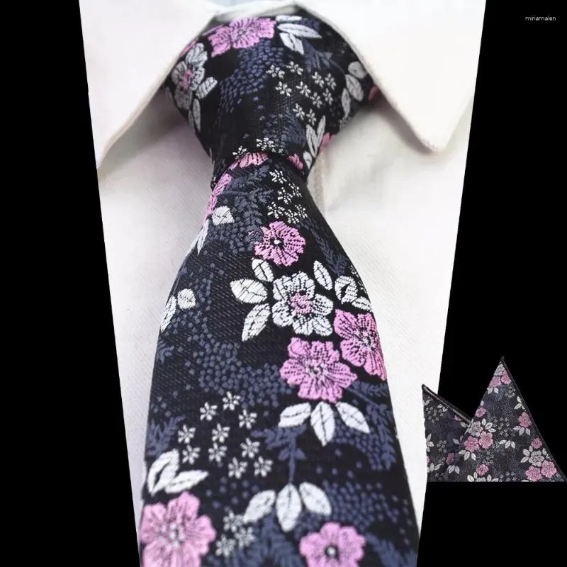 Ricnais 2023 Silk Mens Tie Set With Mens Spotted Handkerchiefs