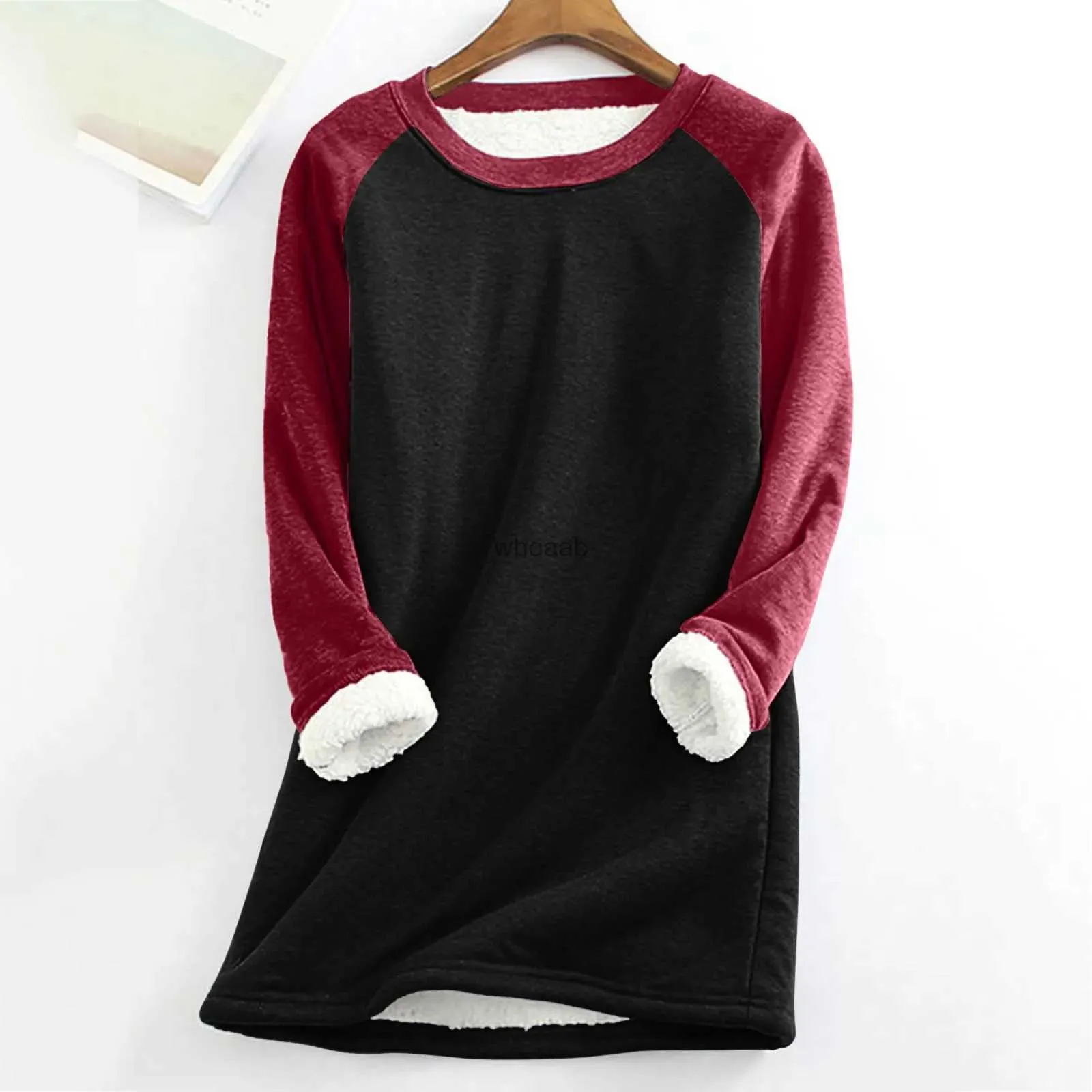 Women's Thick Fleece Thermal Underwear For Women Winter Sweatshirt Thermo  Lingerie Top Long Sleeve Cotton Tee Shirt Ropa Mujer 2022 YQ230928