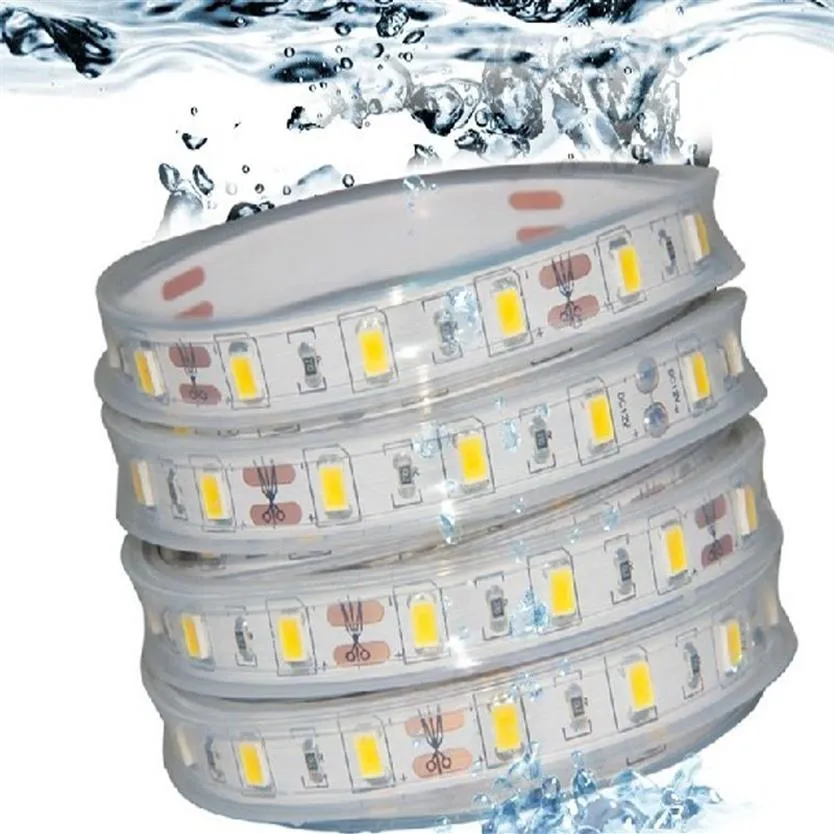 5M RGB 5050 LED-Streifen IP68 wasserdicht 12V 60LED M Verwendung unter Wasser für Schwimmbad Aquarium Badezimmer im Freien mit 44-Tasten-Fernbedienung C258Q