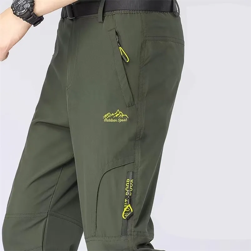 Jeans masculinos homens calças de carga verão homens casual calça rápida seca ao ar livre caminhadas trekking tático masculino calças esportivas 230927