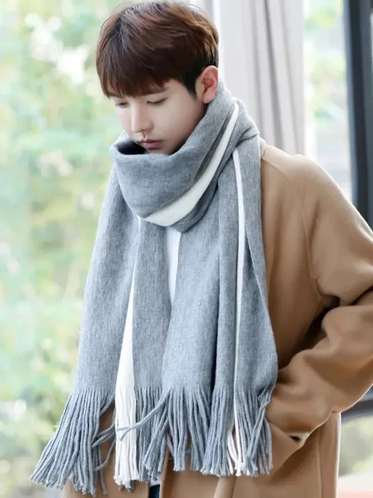 Korean Style Mens Knitted Scarf For Men And Women Fashionable And Simple Winter Accessory For Youngsters And Students 230927 From Bong05 12.09 DHgate.Com