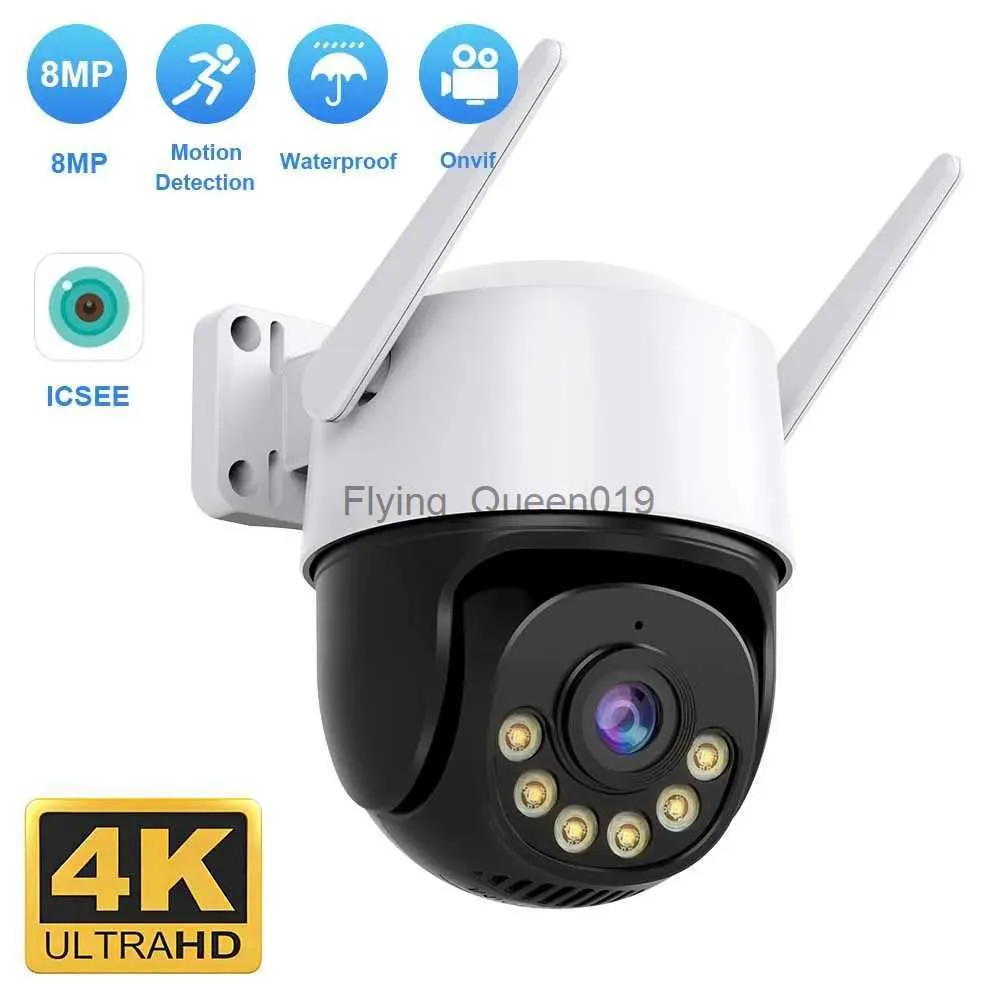 Lente CCTV 4K 8MP Câmera IP 5MP Speed Dome Auto Tracking PTZ Câmera Smart Home Outdoor Wireless WIFI Camera Monitor de Vigilância icsee YQ230928