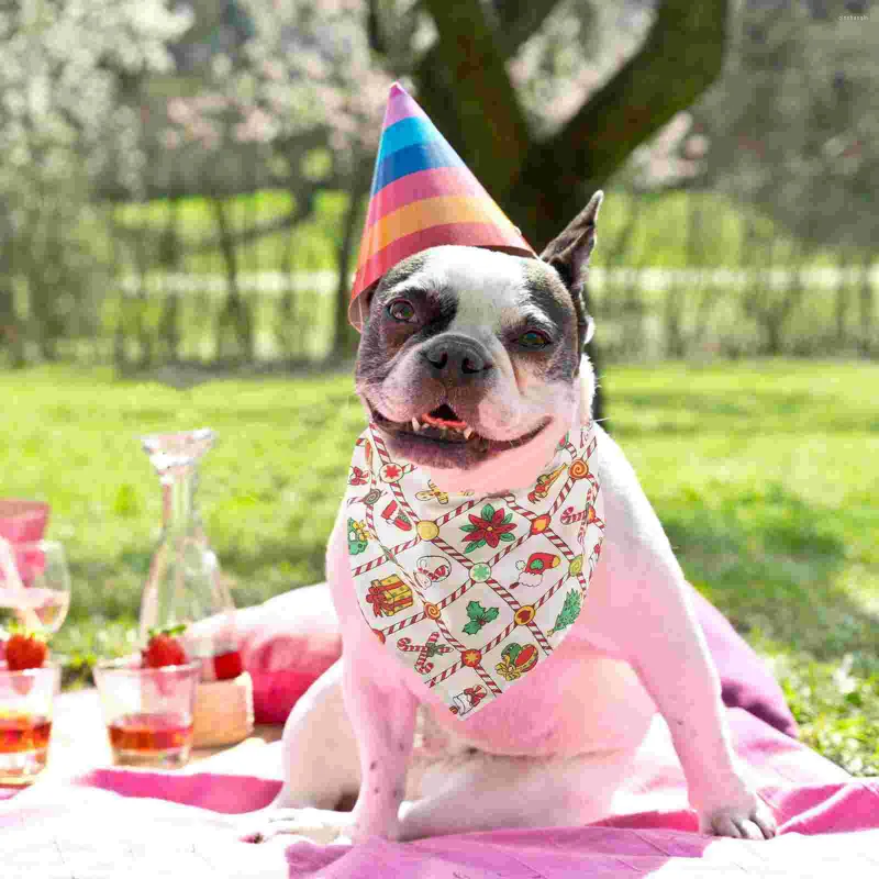 Costumi per gatti Cane da compagnia Decorazioni natalizie Sciarpa Accessorio per costume Bandana per testa di bandane per feste