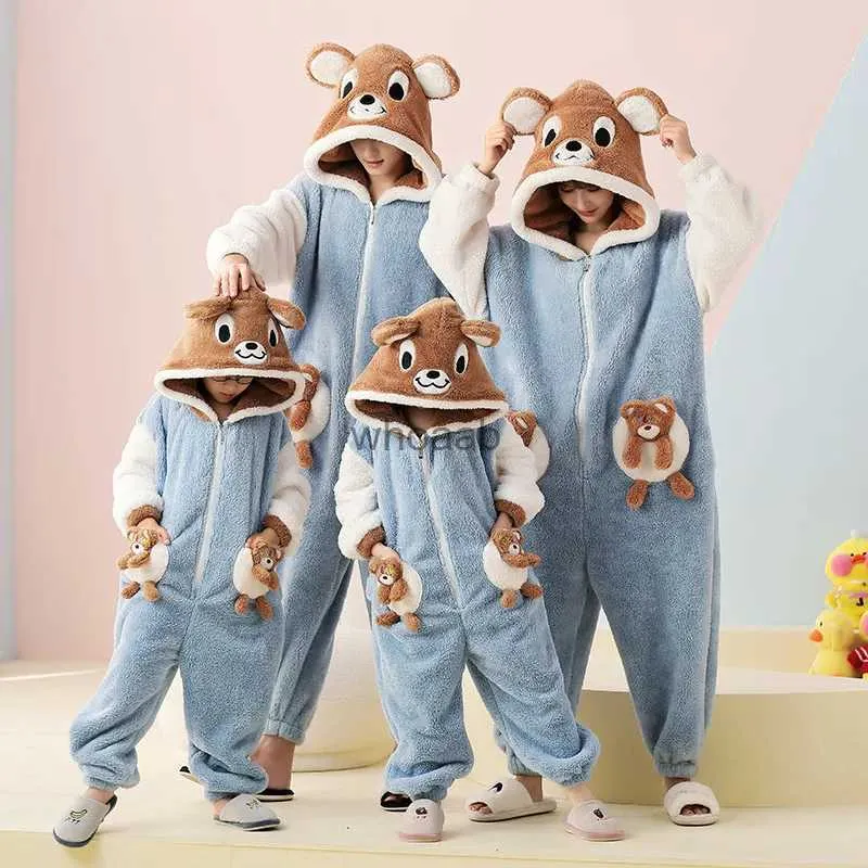 Cozy Family Matching Pajamas With Cartoon Bear Design And Zipper Hood For  Women And Men YQ230928 From Sts_013, $36.38