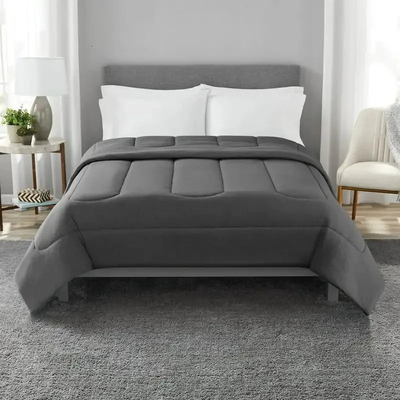 Conjuntos de cama Malha Consolador FullQueen Charcoal Kawaii 230927