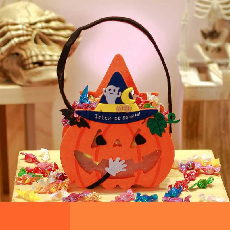 Totes Halloween Party Handheld Non woven Candy Bag Bat Pumpkin Bag Children's Candy Seeking Prop01blieberryeyes